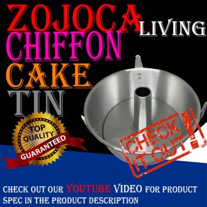 Angel Food Cake Pan Chiffon Cake Tin 25.4cm 10in Lightweight Aluminium with Legs