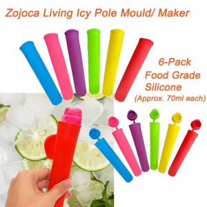 Silicone Ice Cream Moulds 6 Pcs with 70ml Capacity